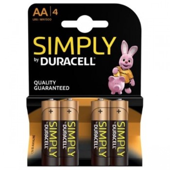 PILAS DURACELL SIMPLY AAA (LR03) BLISTER 4UDS