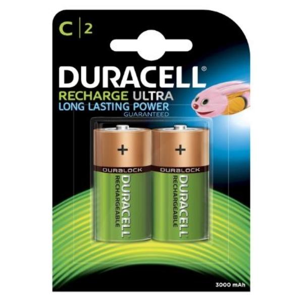 PILAS DURACELL RECARGABLES C BLISTER DE 2 UDS