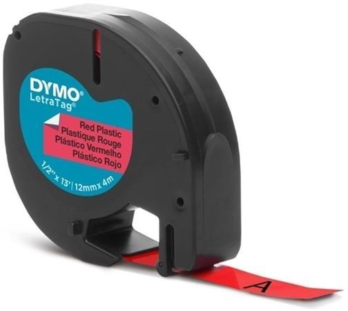 CINTA ROTULAR LETRATAG PLASTICO 12MMX4M NG/RO DYMO