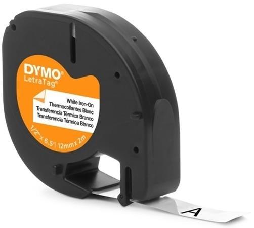 CINTA ROTULAR LETRATAG TERMOTRANSF. 12MMX2M NG/BL DYMO