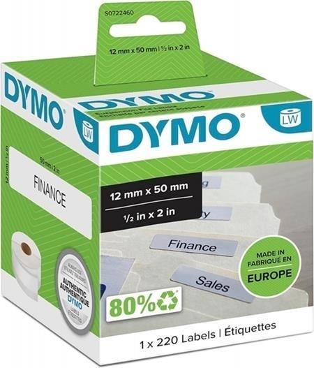 ETIQUETAS ROT. LABELWRITER 50 X 12 MM EN BLANCO PARA CARPETA COLGANTE DYMO