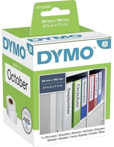ETIQUETAS ROT. LABELWRITER 59 X 190 MM EN BLANCO PARA LOMO ARCHIVADOR DYMO