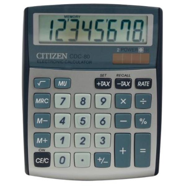 CALCULADORA SOBREMESA 8 DIG. CDC-80 PLATA CITIZEN
