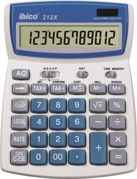 CALCULADORA SOBREMESA 12 DÍGITOS 212X IBICO