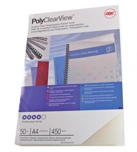 PORTADA PP TRANSLUCIDA 800 MICRAS A4 NATURAL (PACK 50) POLYCOVER GBC