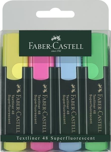 ROTULADOR FLUORESCENTE 4 UDS SURTIDOS TEXTLINER 48 FABER CASTELL