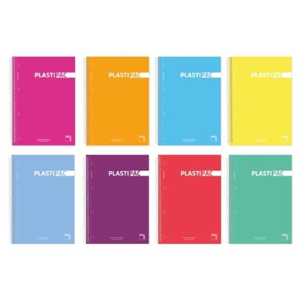 CUADERNO PLASTIPAC MICROP A4 100H 90G C/5 TAPA PP PACSA