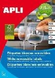 ETIQUETAS A4 REMOVIBLE 48,5X25,4 100H 4400U APLI