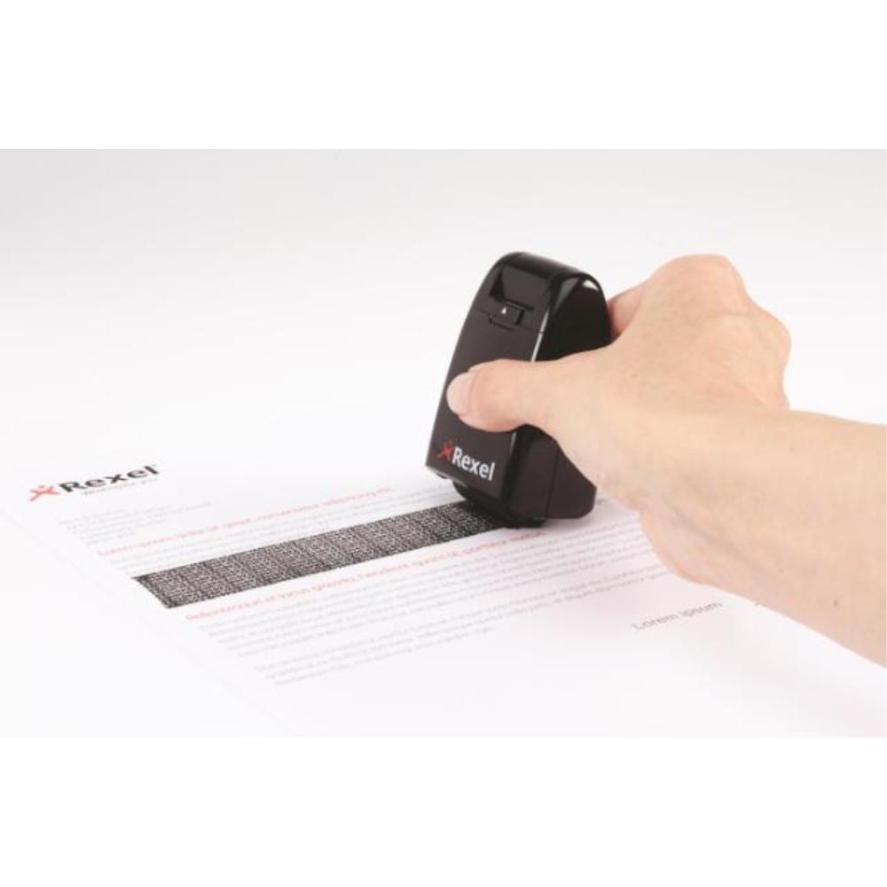 SELLO ROLLER INFORMACION CONFIDENCIAL ID GUARD ROLLER NEGRO REXEL