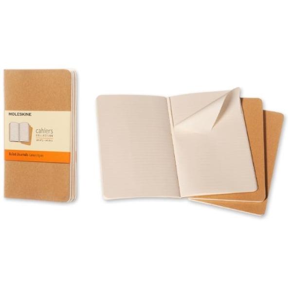 LIBRETA CAHIER KRAFT HORIZONTAL 9X14CM (PACK 3) MOLESKINE