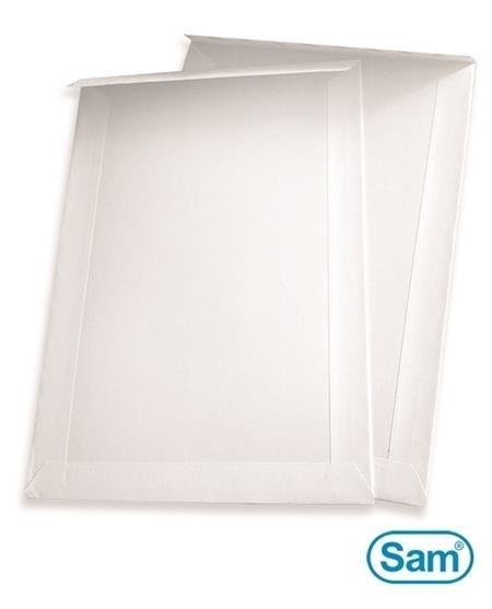 BOLSAS CJ.125 229X324 AUTADHESIVO BL 90G RESPALDO CARTON CARTOSAM 229