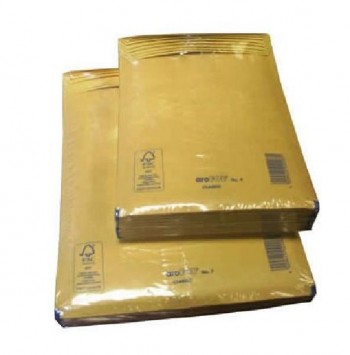 PAQUETE 10 BOLSAS ACOLCHADAS 220x265 KRAFT TIRA SILCONA 100