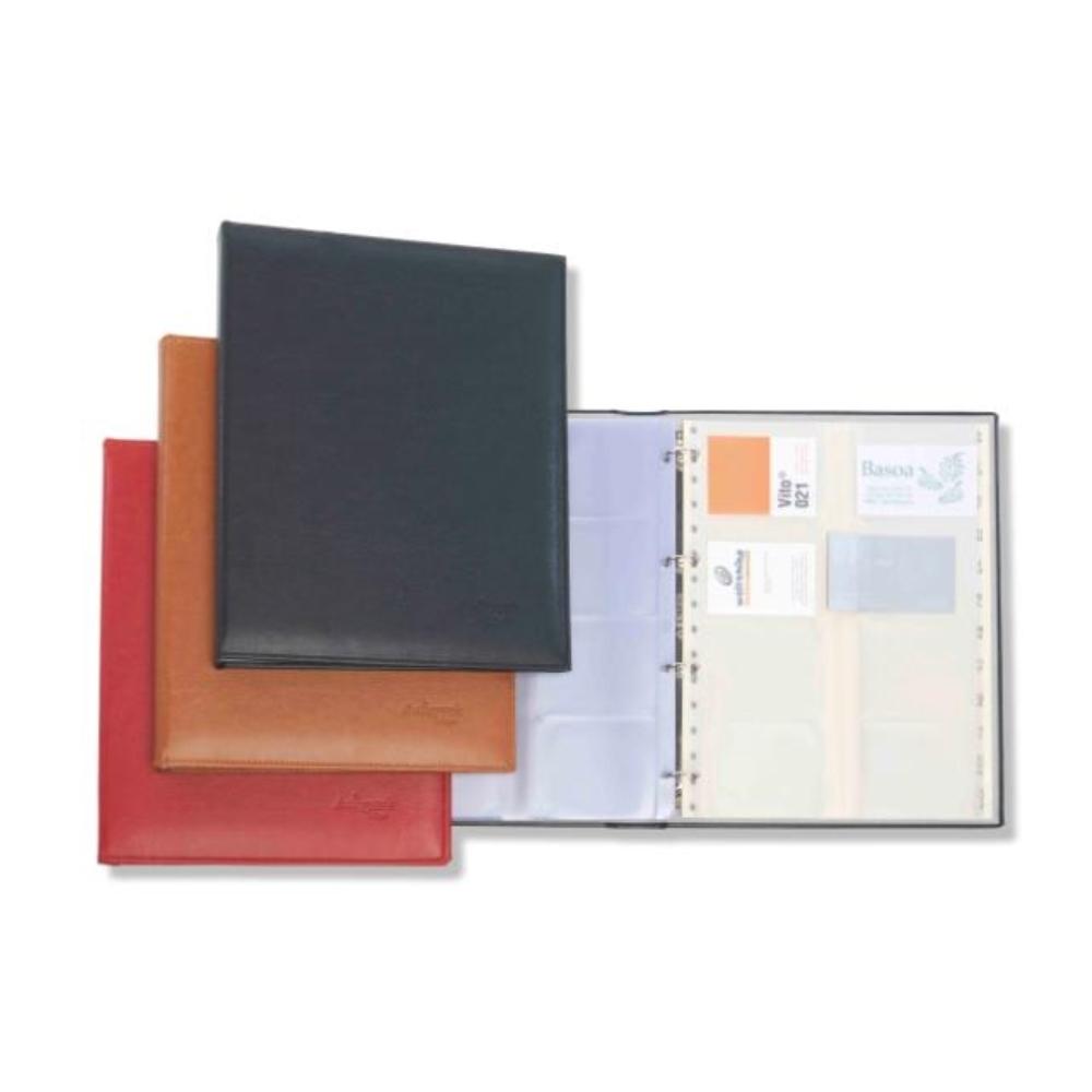 TARJETERO EXTRA GRAN CAPACIDAD FOLIO 320 TARJETAS PARDO