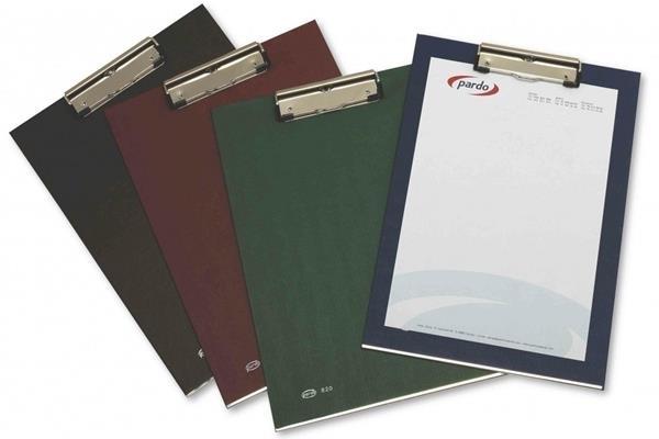 SOPORTE CON PINZA FOLIO NG METALICO CON REFUERZOS PARDO