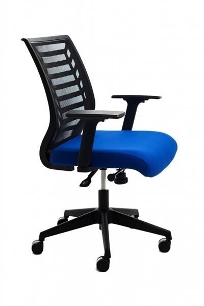 SILLA OFICINA RD907 AZUL CON BRAZOS ROCADA