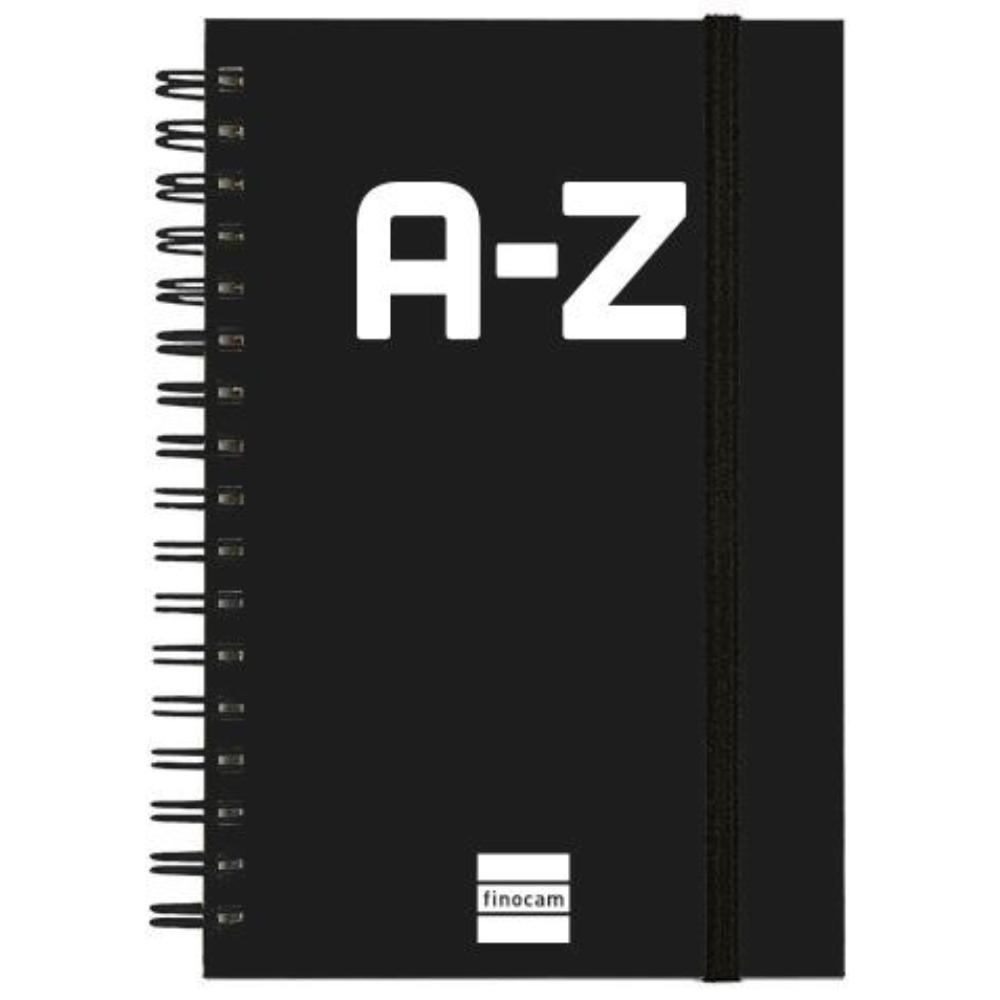 INDICE ESPIRAL A-Z A5 NEGRO 24 PESTAÑAS FINOCAM