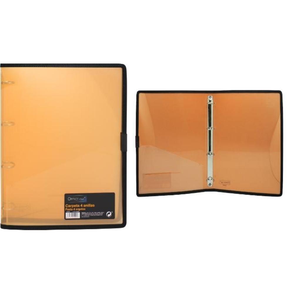 CARPETA DE 4 ANILLAS DE 25 MM OFFICE CLUB FRAME NARANJA POESSA