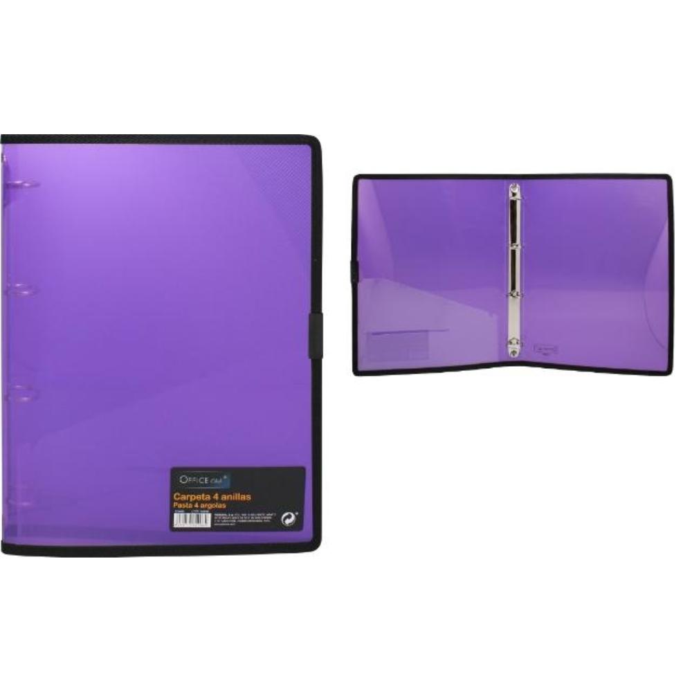 CARPETA DE 4 ANILLAS DE 25 MM OFFICE CLUB FRAME LILA POESSA