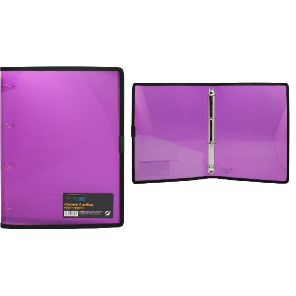 CARPETA DE 4 ANILLAS DE 25 MM OFFICE CLUB FRAME ROSA POESSA