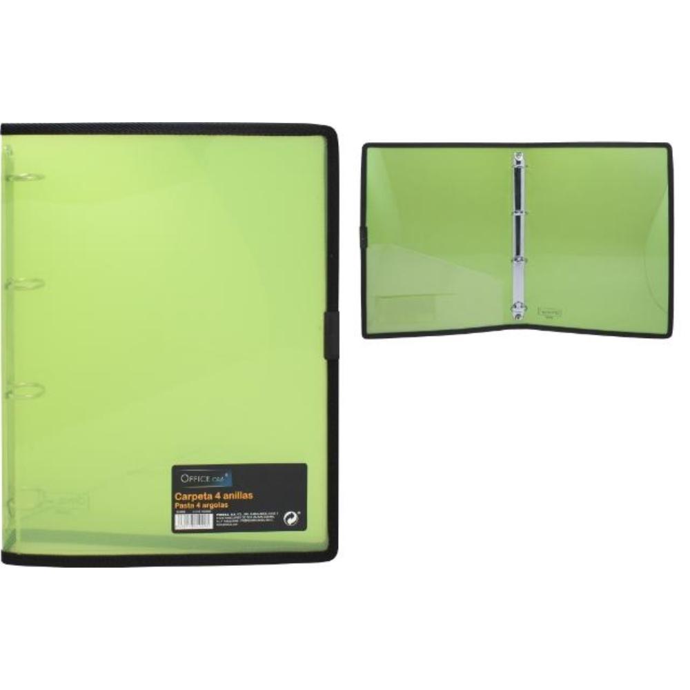 CARPETA DE 4 ANILLAS DE 25 MM OFFICE CLUB FRAME VERDE POESSA