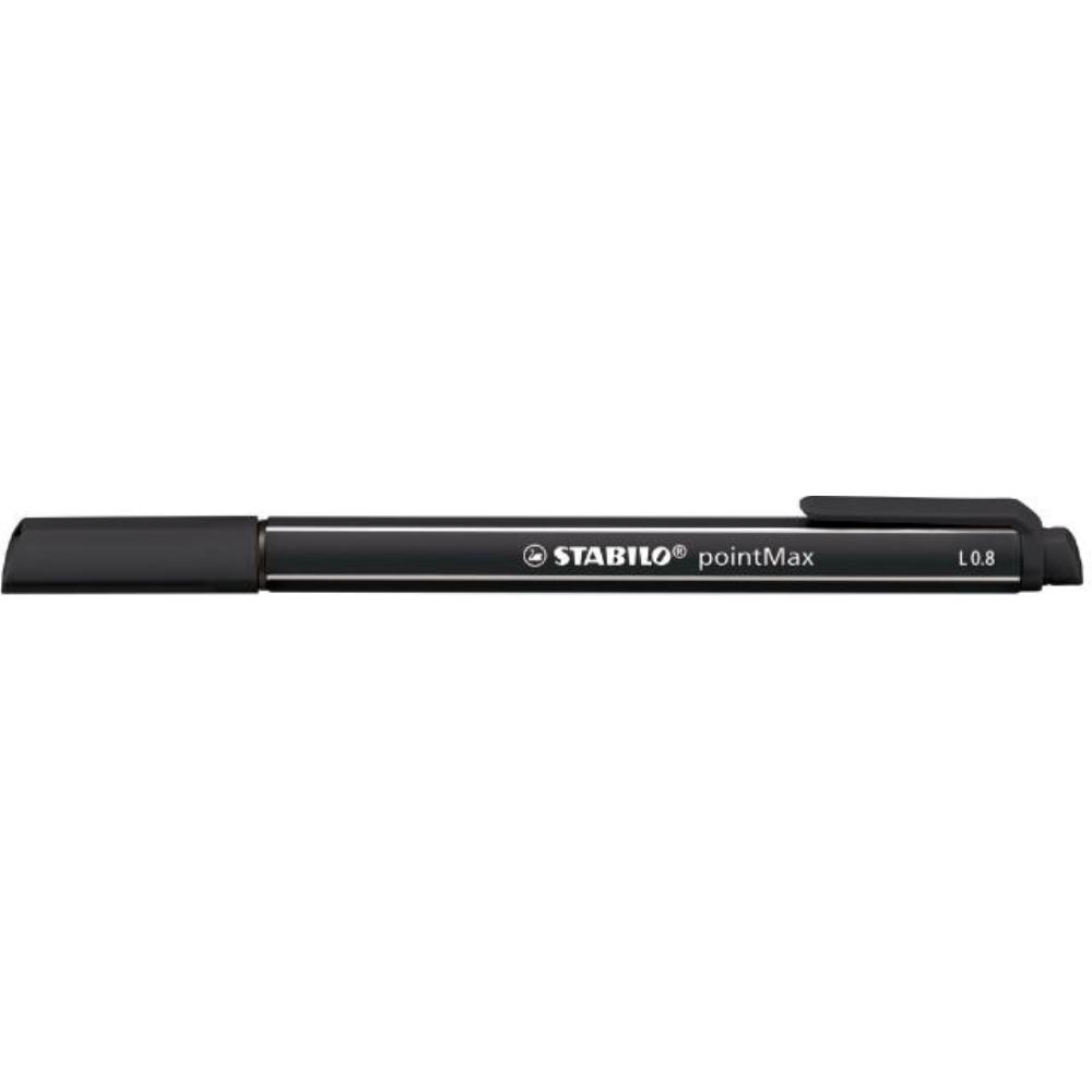 ROTULADOR POINTMAX PUNTA 0,8MM NEGRO STABILO