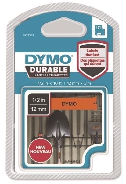 CINTA DYMO D1 DURABLE 12MMX3M BL/NJ