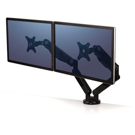 BRAZO PARA MONITOR DOBLE HORIZONTAL PLATINUM  SERIES FELLOWES NEGRO