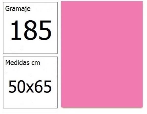 CARTULINA IRIS 50X65 185G ROSA CHICLE 25H.