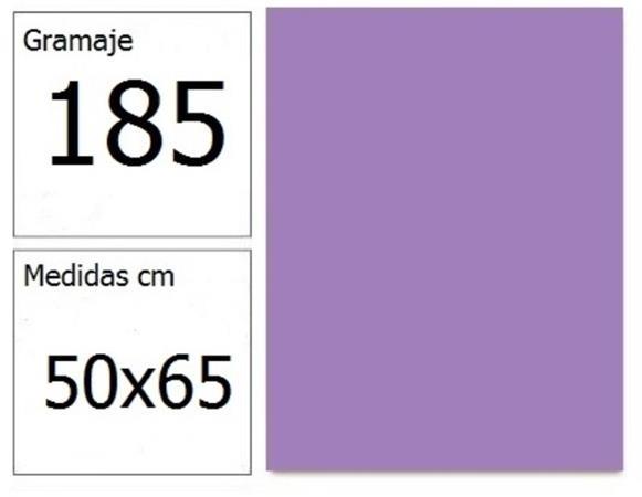 CARTULINA IRIS 50X65 185G MALVA 25H.