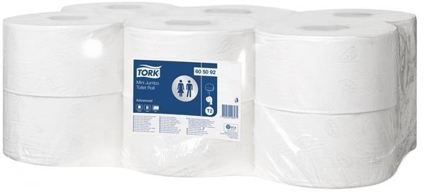 PAPEL HIGIENICO JUMBO 2 CAPAS 160 MT PARA DISPENSADOR T2 TORK