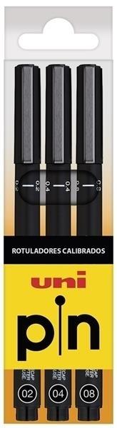 ROTULADORES CALIBRADOS PIN ESTUCHE 02/04/08MM UNIBALL