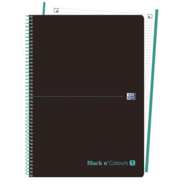 CUADERNO MICROPERFORADO EBOOK 1 MICROP A4+ 80H C/5 T.PLASTICO NG BLACK'N COLORS VERDE OXFORD