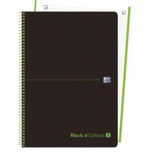 CUADERNO MICROPERFORADO EBOOK 1 MICROP A4+ 80H C/5 T.PLASTICO NG BLACK'N COLORS ICE MINT OXFORD