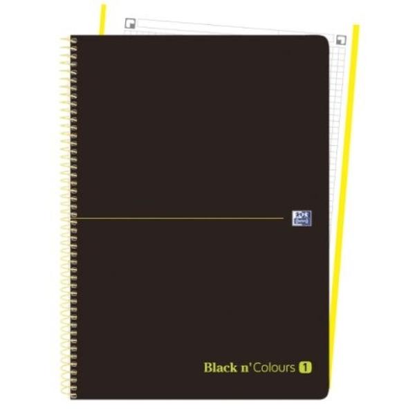 CUADERNO MICROPERFORADO EBOOK 1 MICROP A4+ 80H C/5 T.PLASTICO NG BLACK'N COLORS LIMA OXFORD