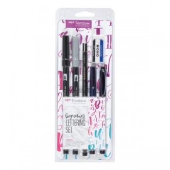 ROTULADORES SET LETTERING BEGINNER - ABT-N15, ABT-N75, MONO-100-3H, WS-BH, OS-TME33, PE-01A TOMBOW