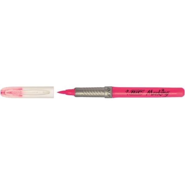 ROTULADOR FLUORESCENTE HIGHLIGHTER GRIP FLEX ROSA BIC