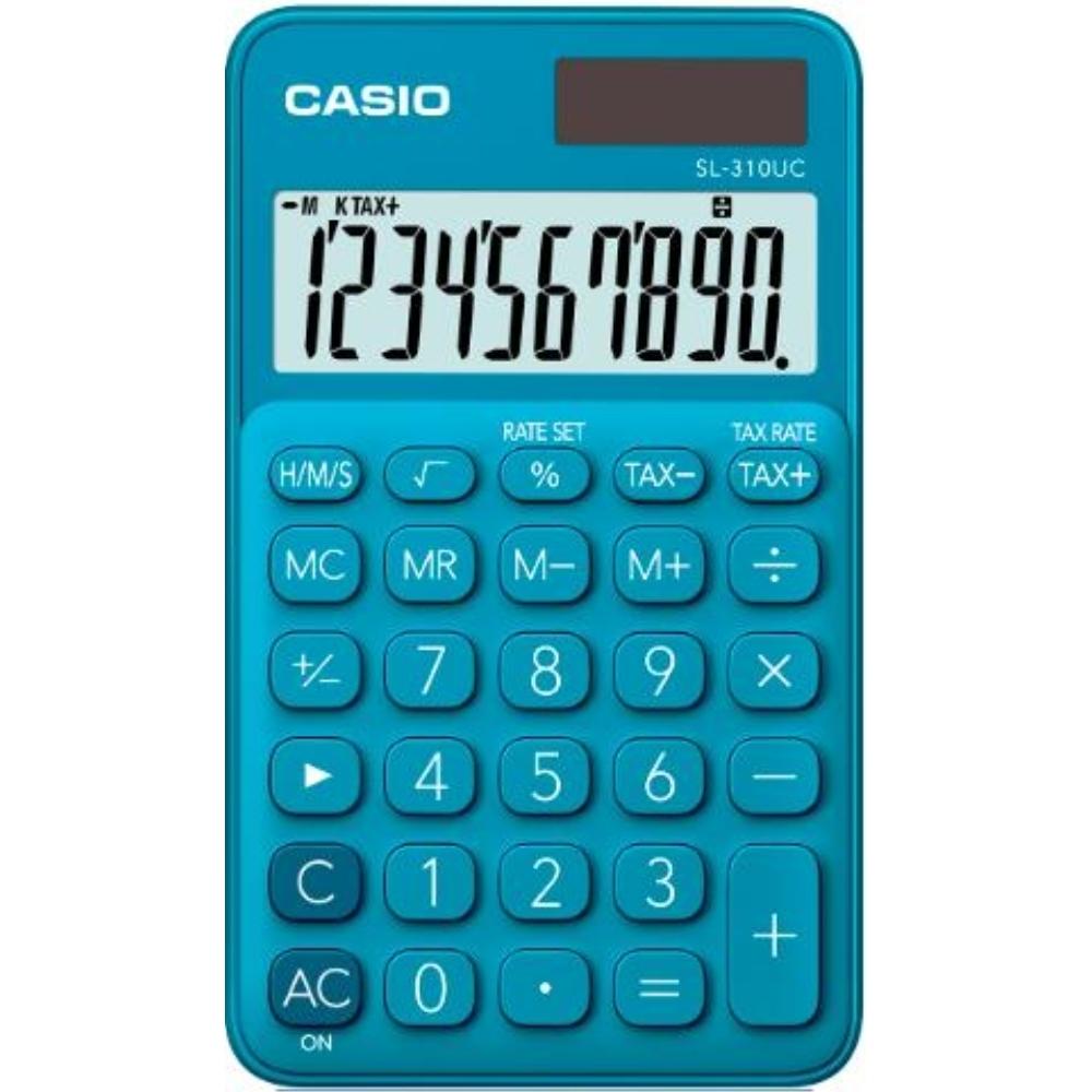 CALCULADORA BOLSILLO SL-310UC 8 DIG AZUL CASIO