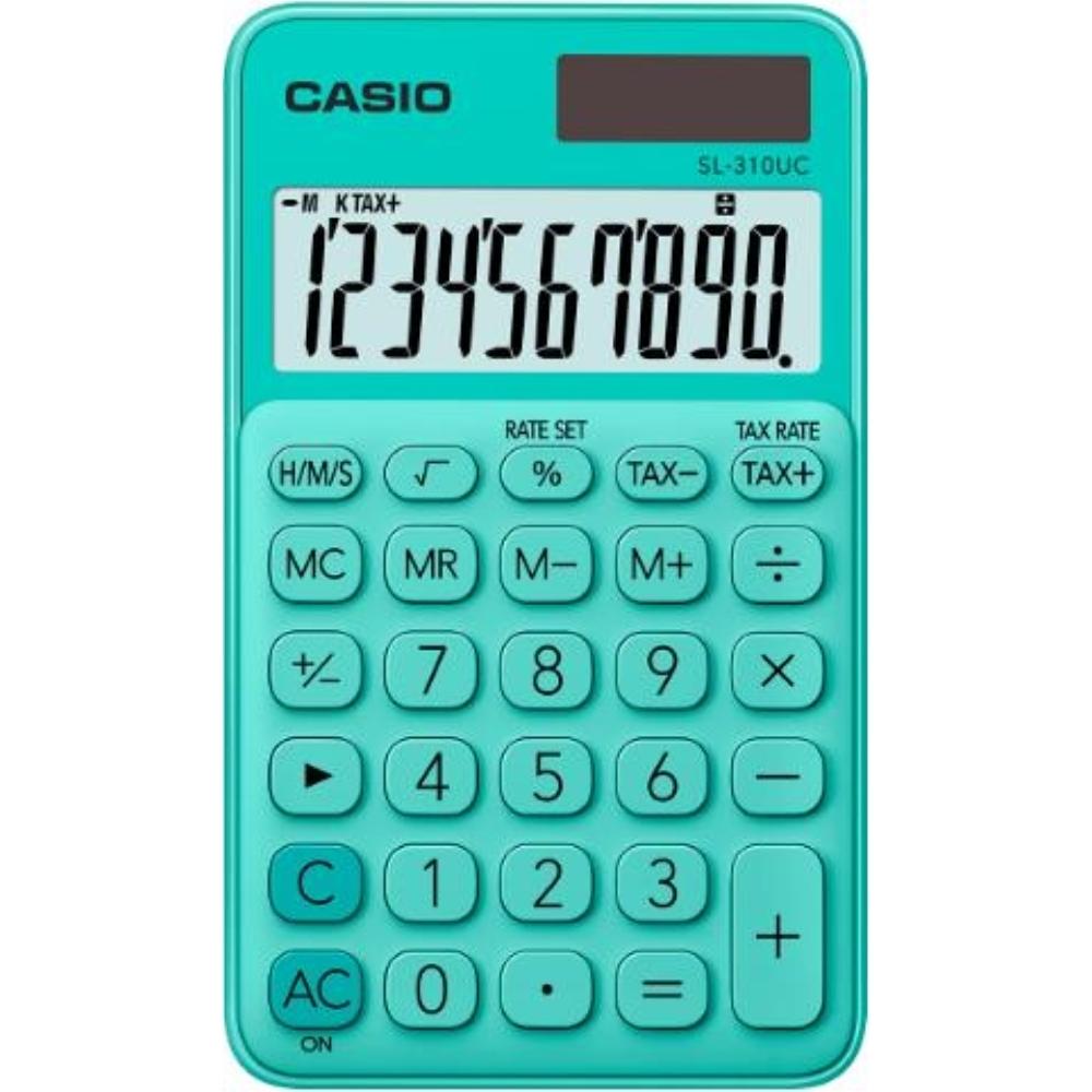 CALCULADORA BOLSILLO SL-310UC 8 DIG VERDE CASIO