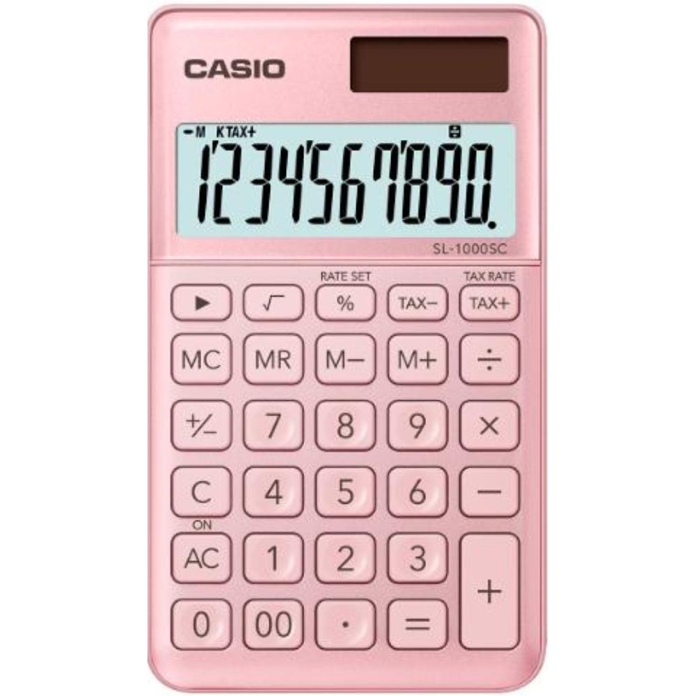 CALCULADORA BOLSILLO SL-1000SC 10 DIG ROSA CASIO