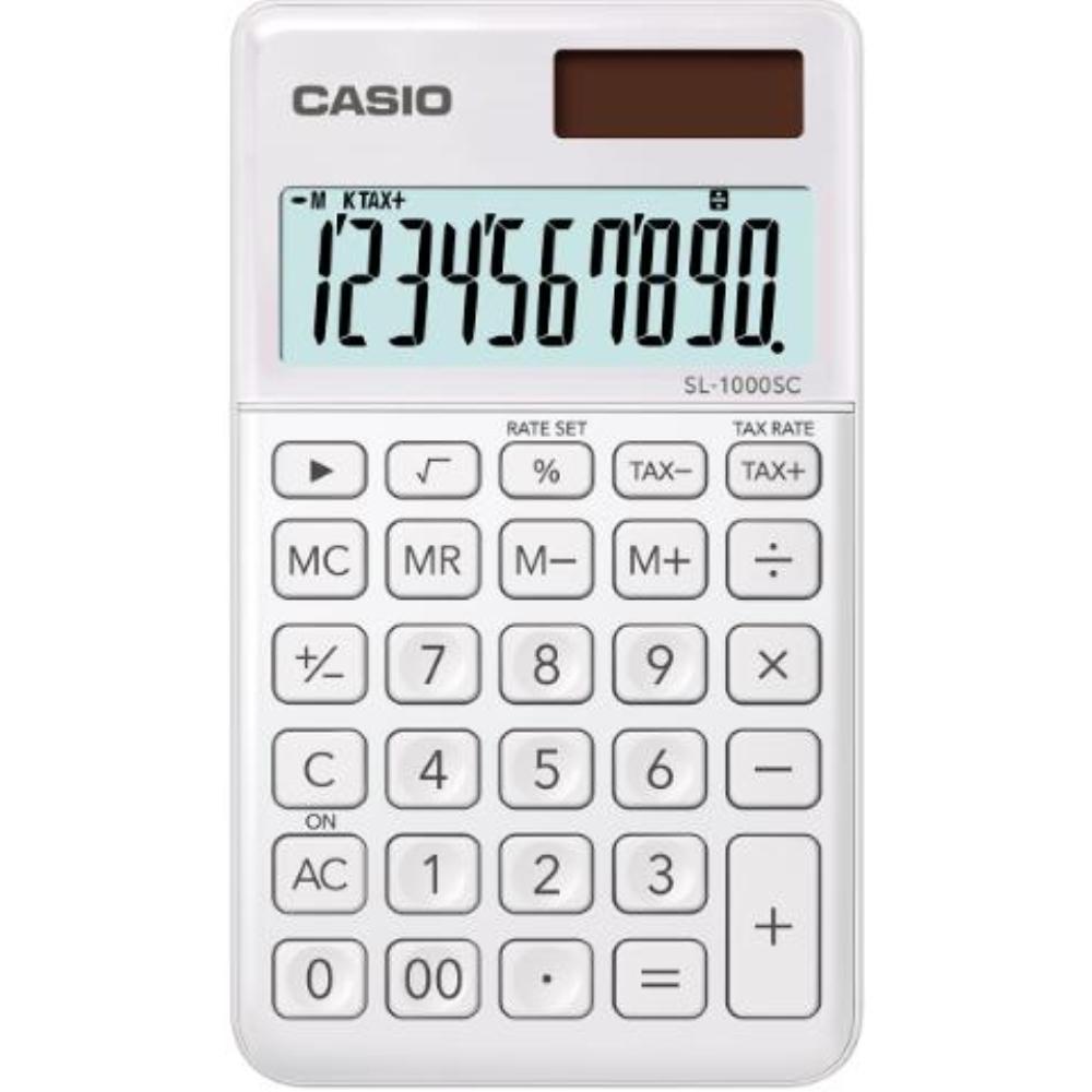 CALCULADORA BOLSILLO SL-1000SC 10 DIG BLANCO CASIO