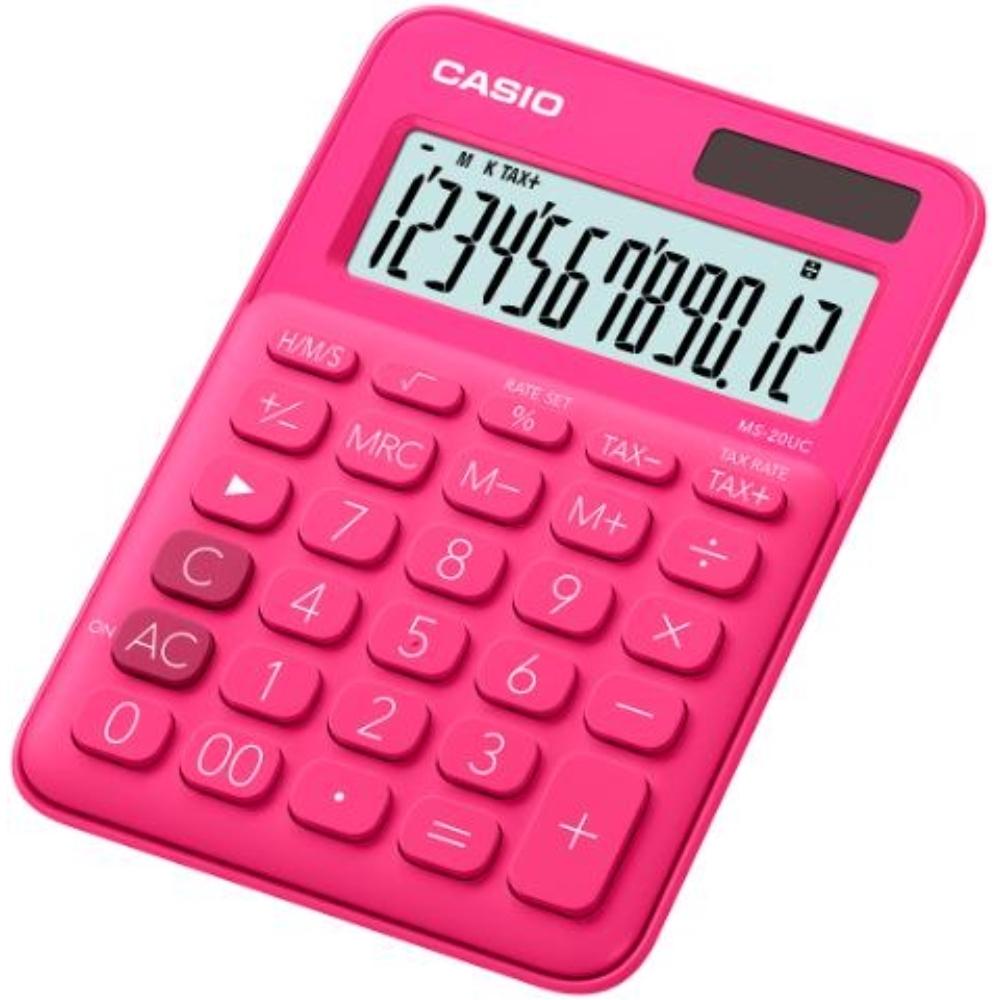 CALCULADORA SOBREMESA MS-20UC 12 DIG ROJO CASIO