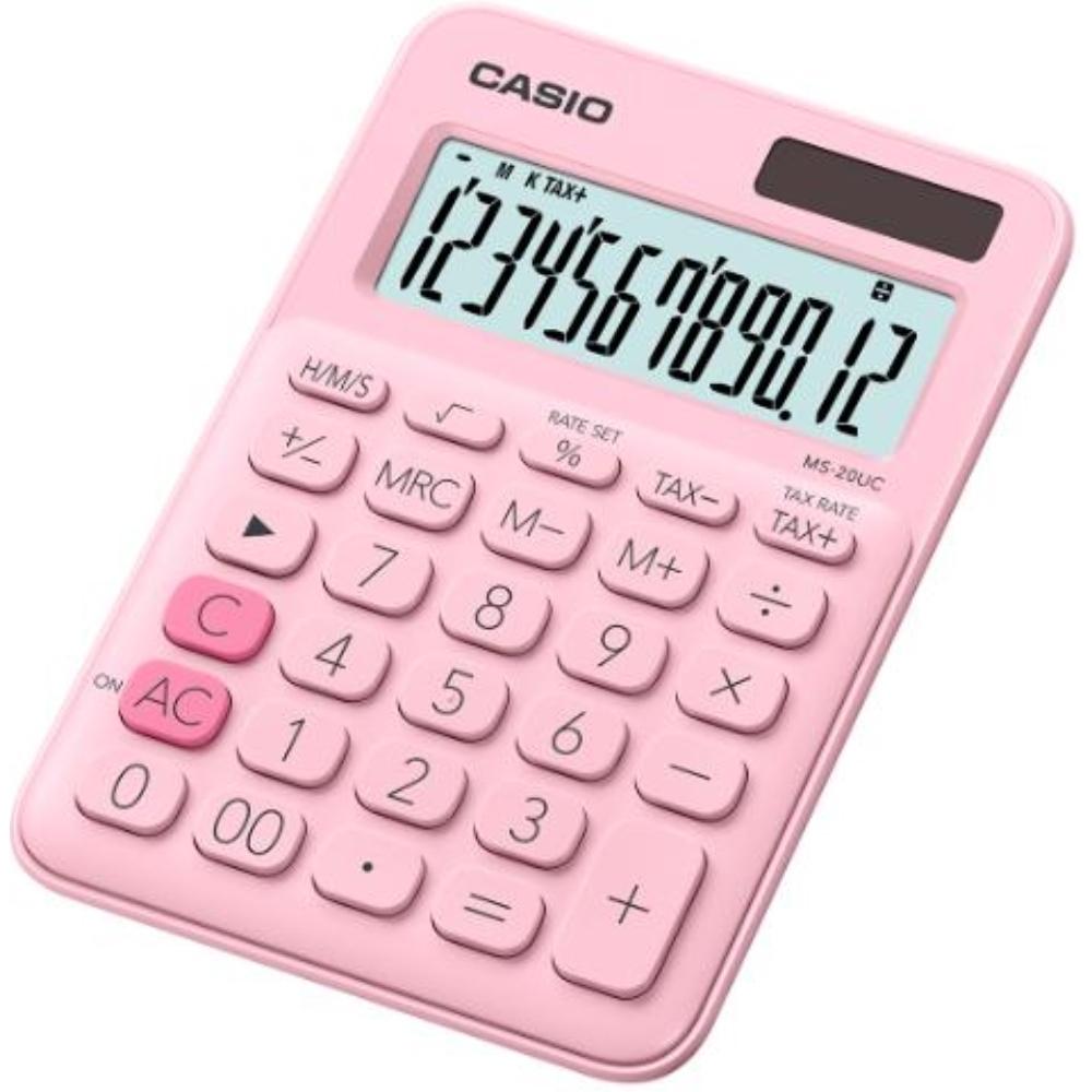 CALCULADORA SOBREMESA MS-20UC 12 DIG ROSA CASIO