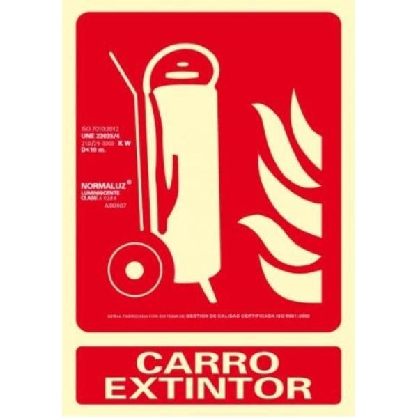 PLACA NORMALIZADA PVC CARRO EXTINTOR 210X300 ARCHIVO 2000