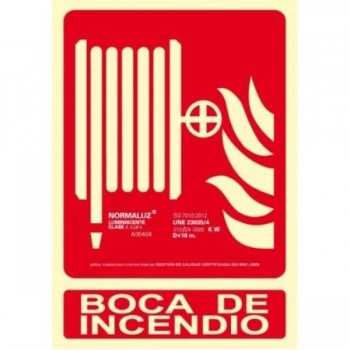 PLACA NORMALIZADA PVC BOCA DE INCENDIO 210X300 ARCHIVO 2001