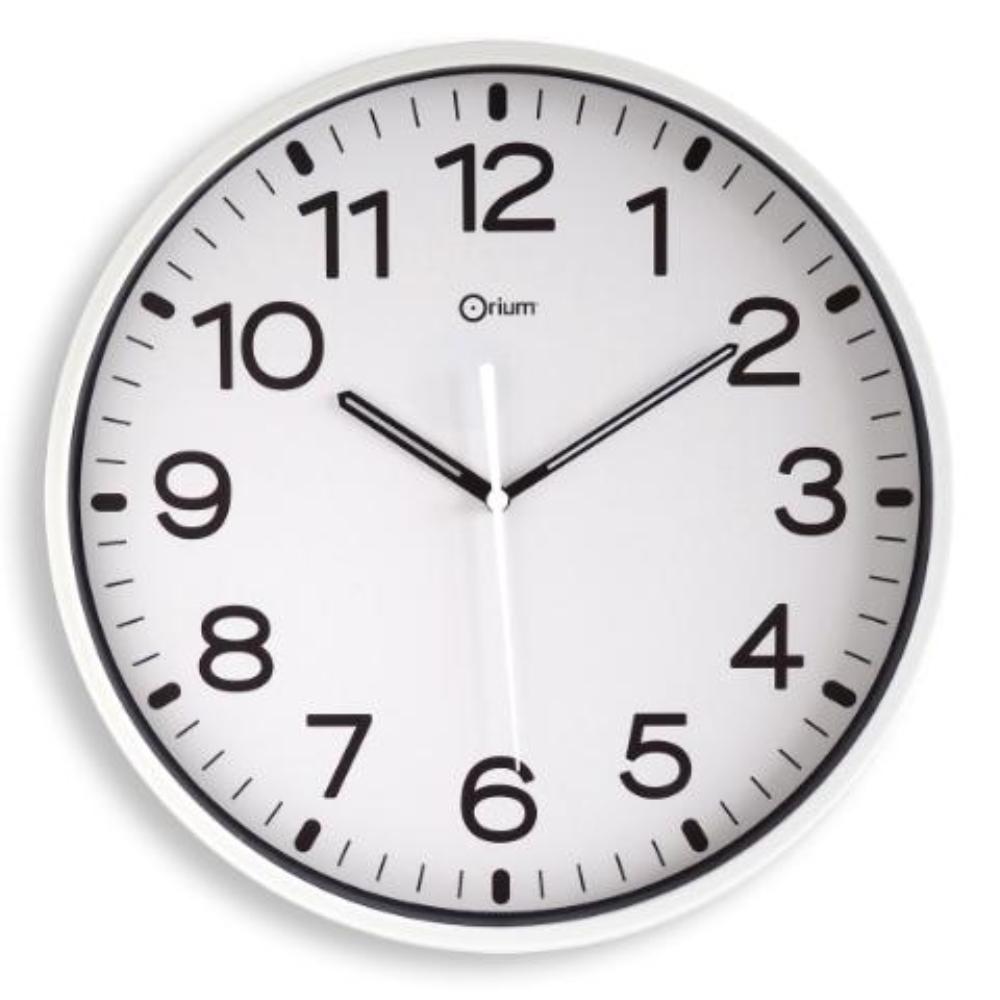 RELOJ ANALÓGICO BLANCO  30 MARCO ABS ALTO IMPACTO SILENCIOSO C/PILA LR6 ARCHIVO 2000