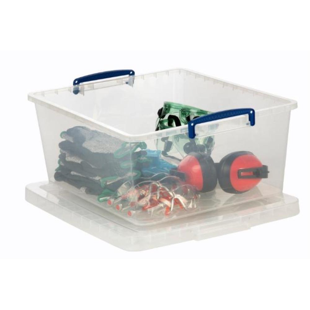 CAJA ALMACENAJE PLASTICO LOW-COST 17,5L TAPA 465X383X190 ARCHIVO 2000