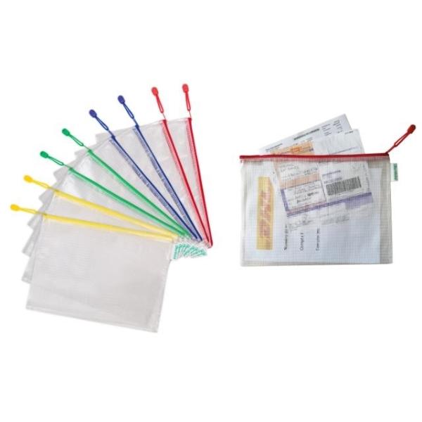 BOLSA PVC CREMALLERA SURTIDO A4 APAISADO - PACK 8 UDS