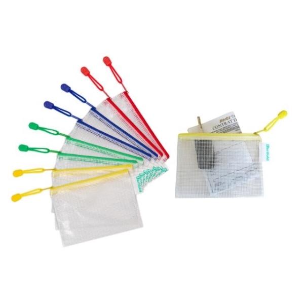 BOLSA PVC CREMALLERA SURTIDO A6 APAISADO - PACK 8 UDS