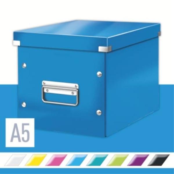CAJA MONTABLE CLICK&STORE MEDIANA FORMA CUBO AZUL LEITZ