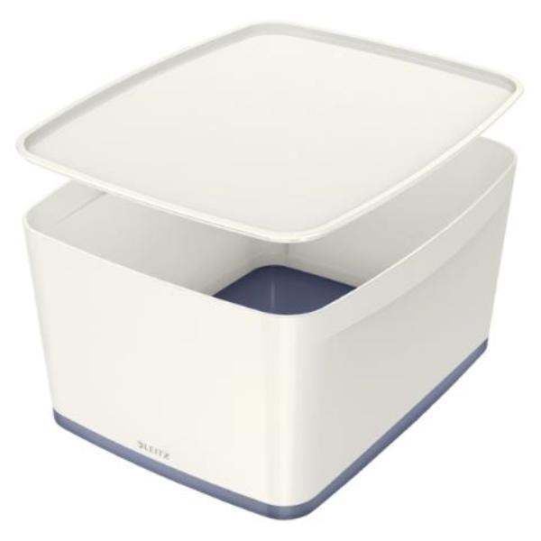 CAJA LEITZ MYBOX  GRANDE CON TAPA 18L BLANCO
